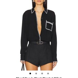 Rails Black Shirt with White Details